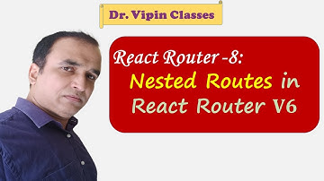 8. React Router Nested Routes | Dr Vipin Classes