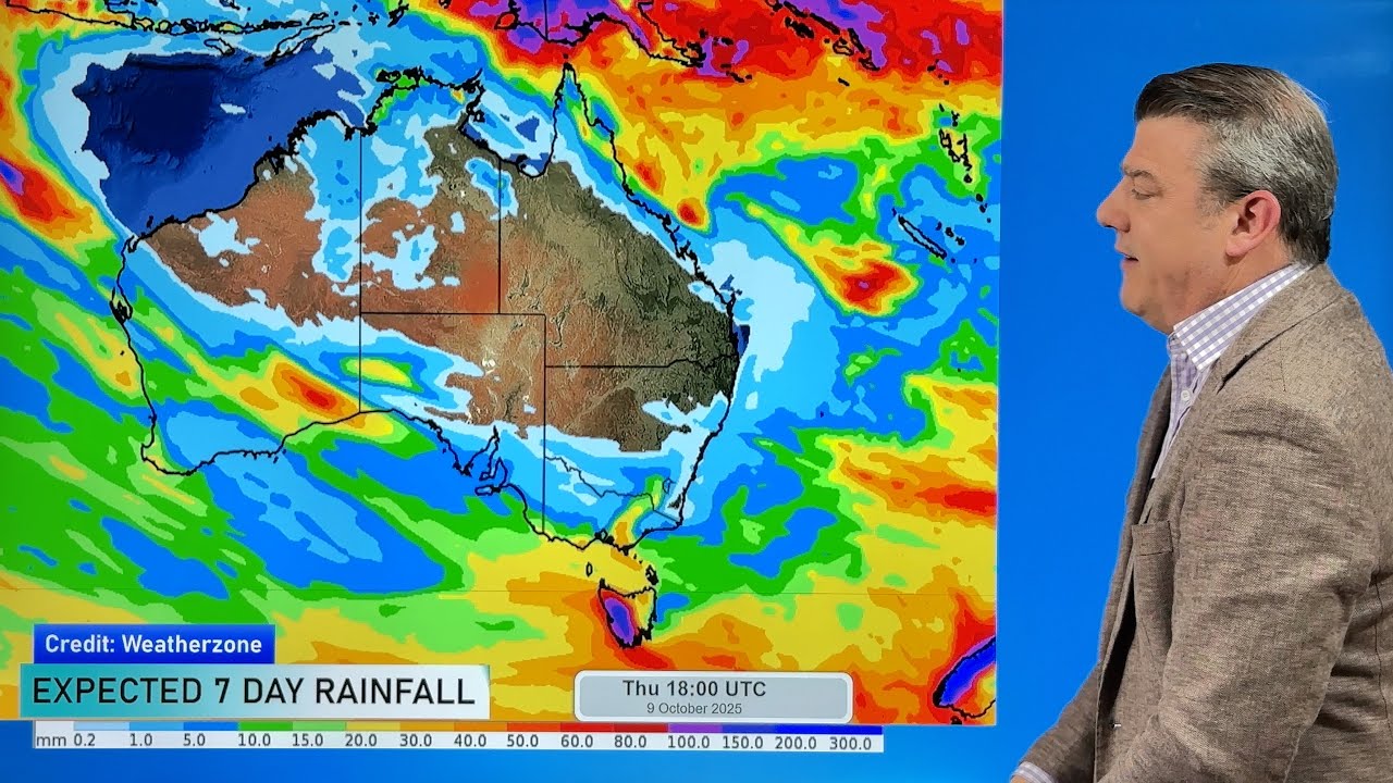 Oz: Temperature swings, windy westerlies and some wet weather - YouTube