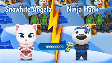 SnoWhite Angela VS Ninja Hank - Talking Tom Splash Dynamite Top Android Gameplay