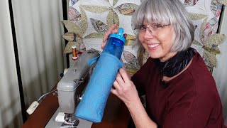 Quilting exercise for beginners - Part 2 - Sewing bottle cover with wave pattern yourself