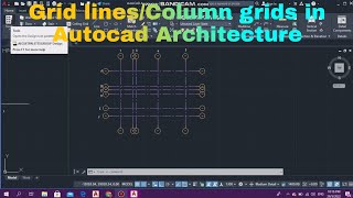 How to create your column grid or gridlines in AutoCAD architecture  #autocadtutorials
