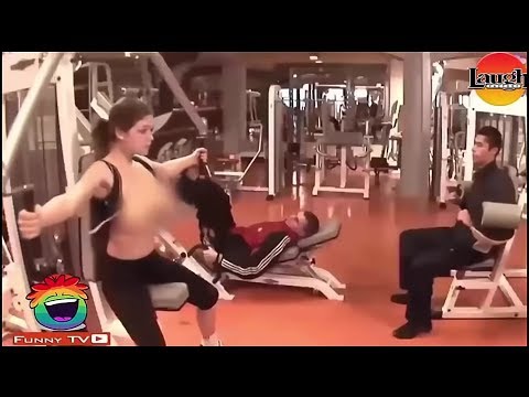 Funny moments : A women gets braless in gym, look at the reaction of people ! Watch now