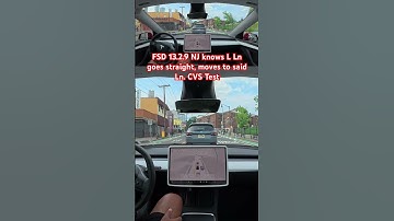 FSD 13.2.9 NJ knows L Ln goes straight, moves to said Ln. CVS Test #teslafsd #fsdbeta #fsd