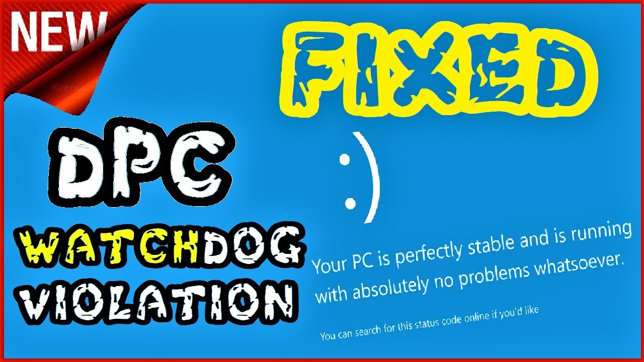 Dpc Watchdog Violation Fix Windows 10 8 1 8 How To Fix Dpc Latency Error Blue Screen Bsod Youtube