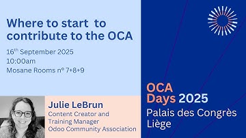 OCA Days 2025 - Julie LeBrun - Where to start to contribute to OCA