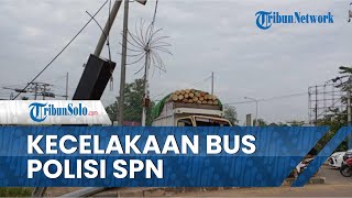 Detik-detik Kecelakaan Bus Polisi SPN Polda Jambi Ditabrak Truk di Kotabaru, 1 Orang Siswa Tewas