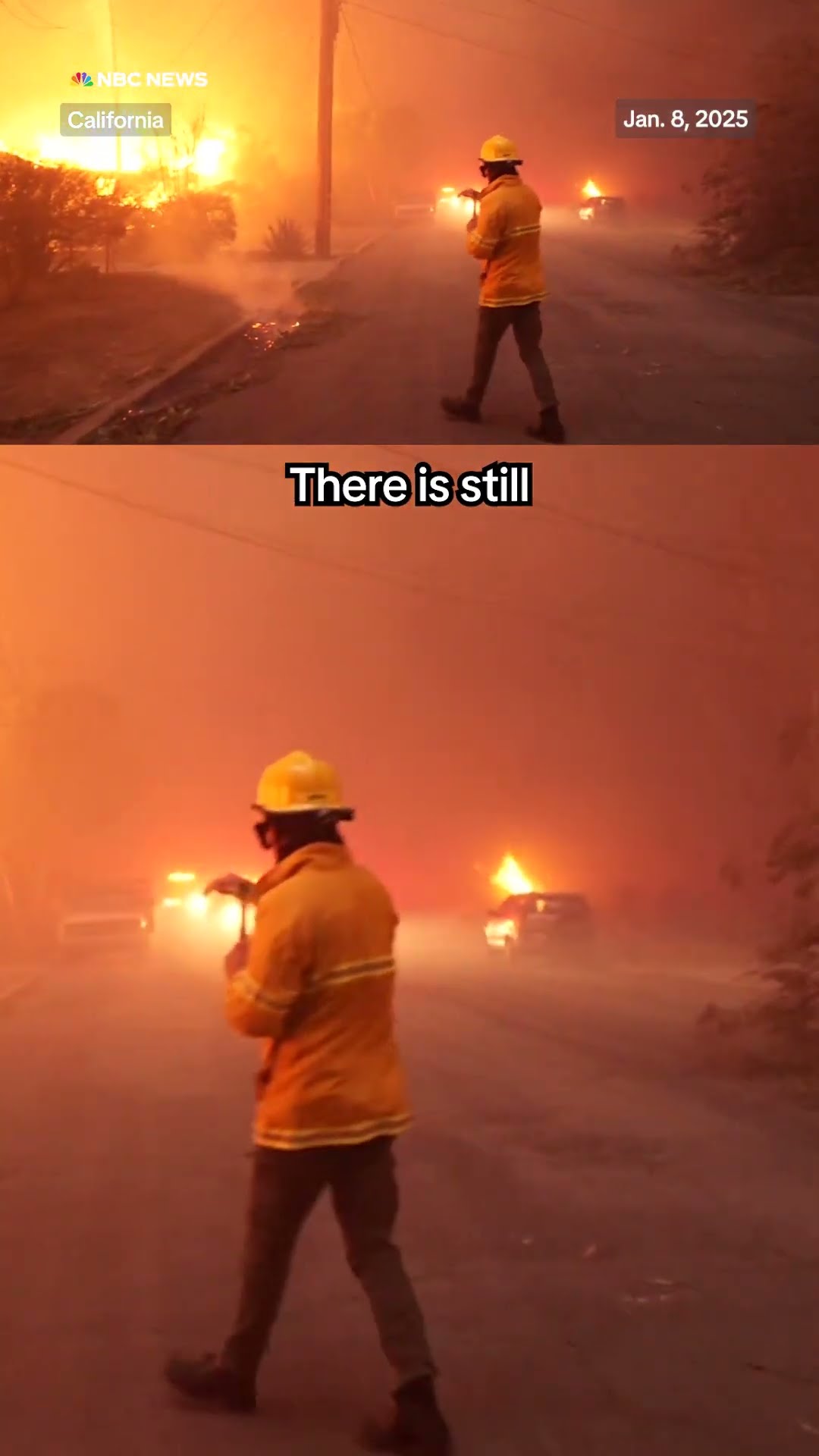 In the California wildfire zone, homes are being consumed by flames