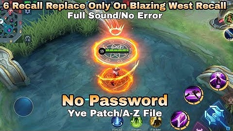 6 RECALL REPLACE ONLY ON BLAZING WEST|FULL SOUND|YVE PATCH.