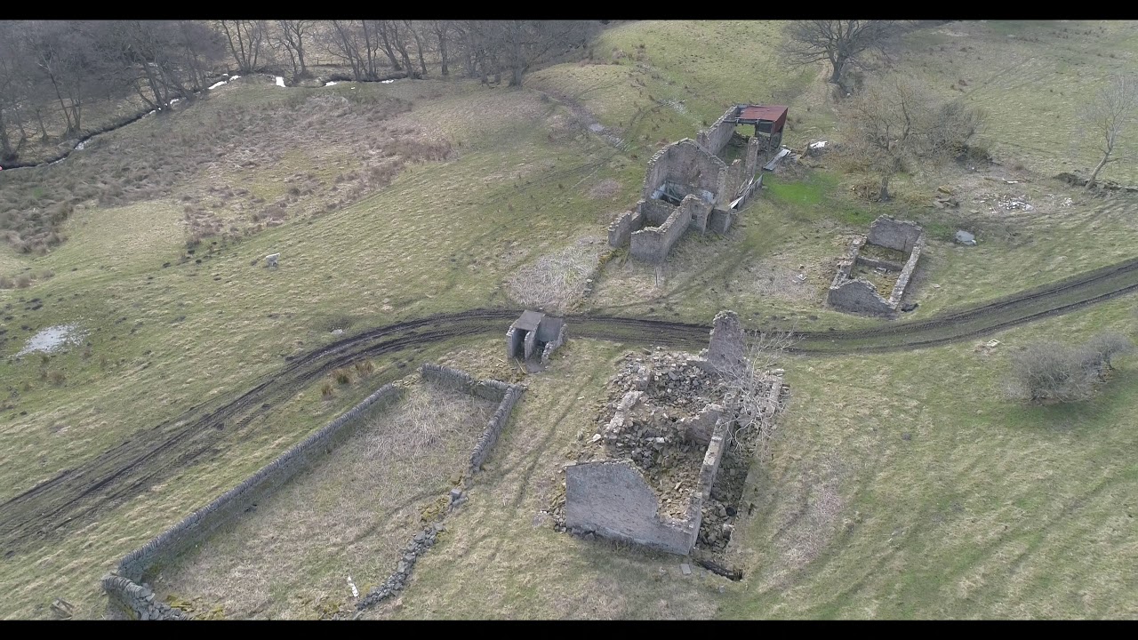 Watergate farm, Castleside by drone. Co Durham Abandoned places UK.