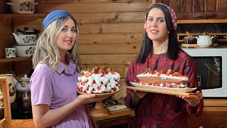 Amazing tricks of cooking persimmon and strawberry cake Fast and homemade