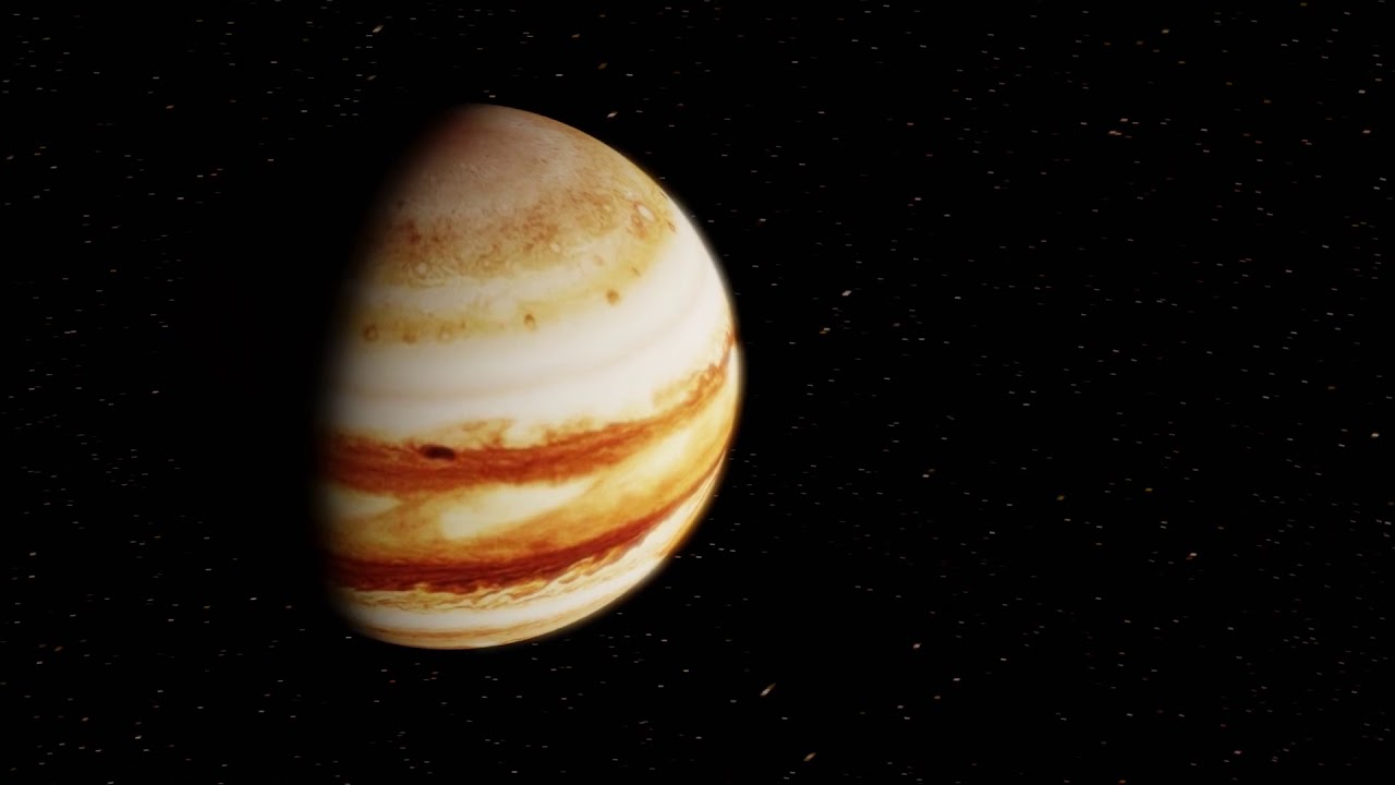 Space Flight past Jupiter - YouTube