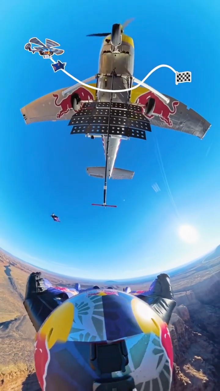 Skydiver Hooks Onto Moving Plane ?