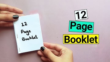 How To Make a 12 Page Booklet with Paper | No Glue