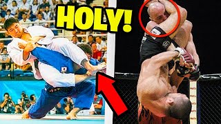 Most INSANE MMA FLYING SUBMISSIONS Ever Witnessed...