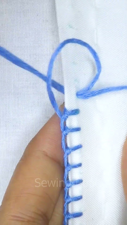 Basic Border lace hand embroidery sewing tutorial #shorts #embroidery #trending #sewing