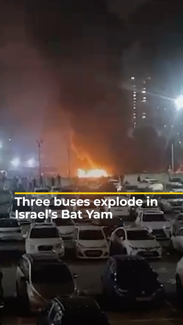 Three buses explode in Israel’s Bat Yam | AJ #shorts