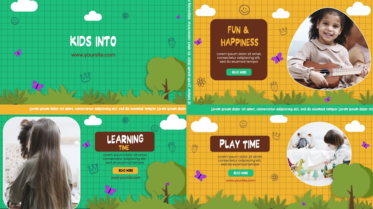 Kids Intro After Effects Template | Adobe CC | Easy to Use | No Copyright