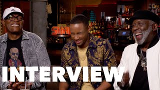 SHAFT Funny Cast Interview: Samuel L. Jackson, Richard Roundtree,  Jessie T. Usher, Alexandra Shipp