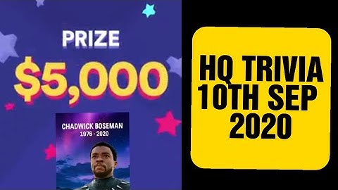 HQ TRIVIA BOT ANSWER  | 10th Sep 2020