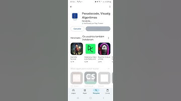 Instalar o Visualg (pseudocode) no celular.