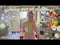 getting out of a slump! heathy habits, self care, &amp; forcing myself to be productive!