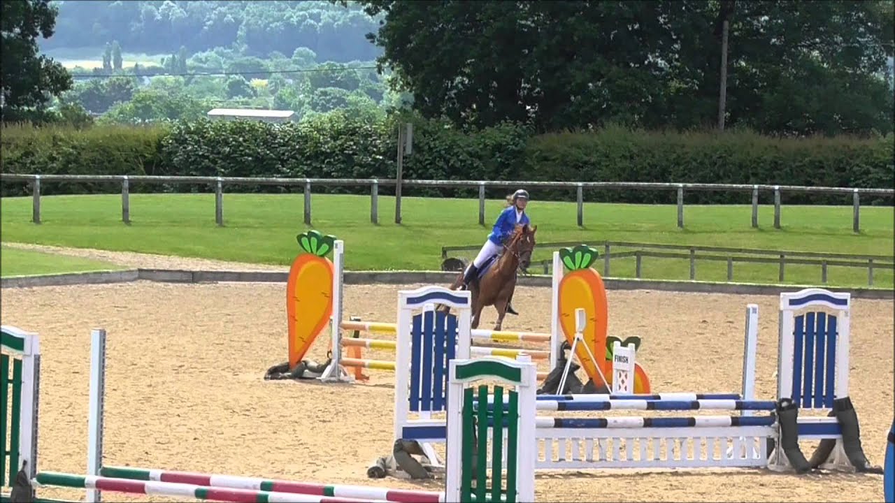 Ellie riding Barney & Tsar at Field House Equestrian Marchington June