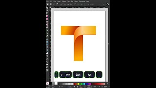 quick T monogram #logo  in #inkscape