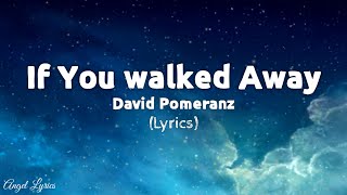 If You Walked Away Lyrics by David Pomeranz