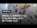 Veteran swiss climber marcel remy still scaling the wall at 98  afp