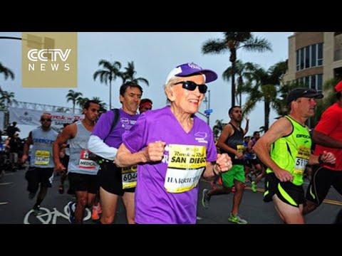 Video: 92-year-old American ran a marathon