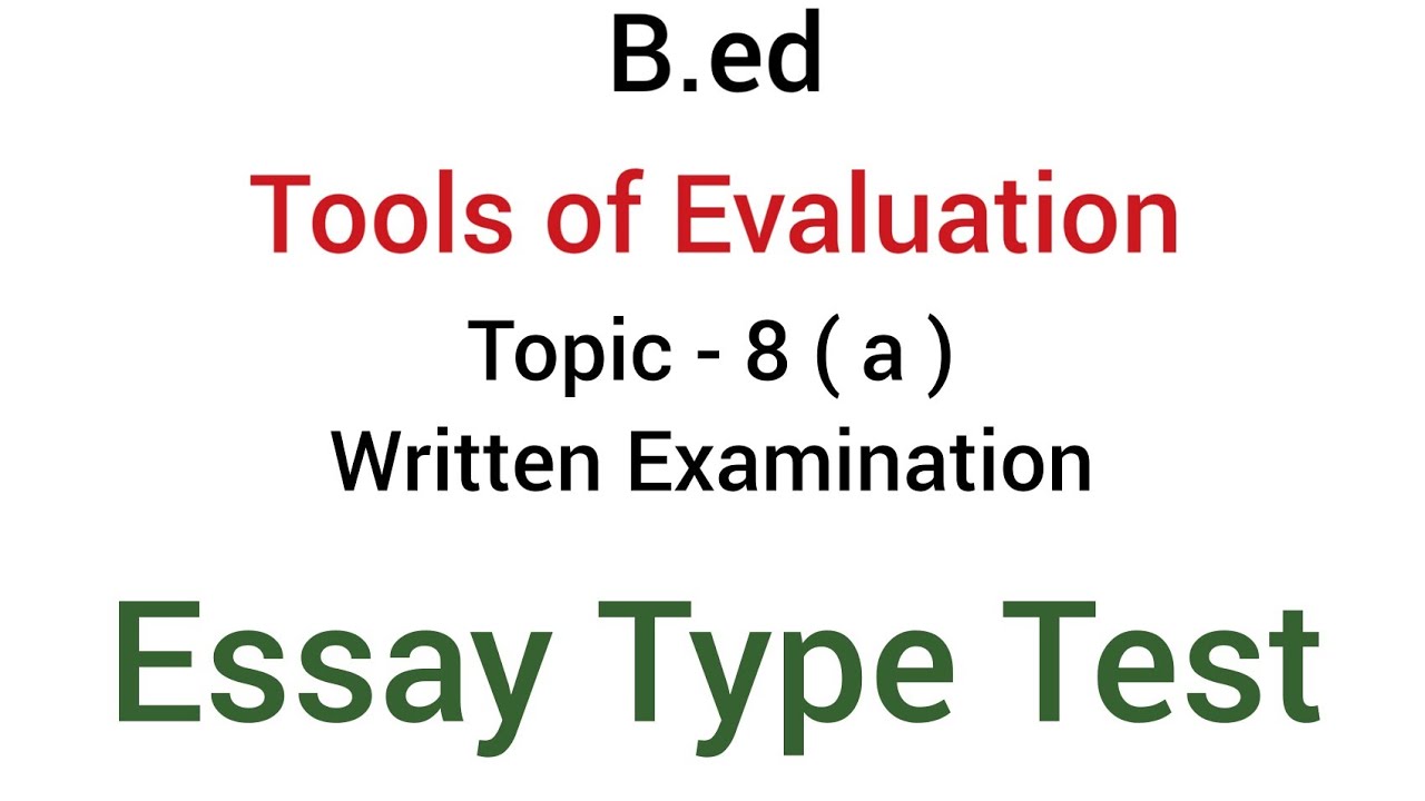 examples of essay type test