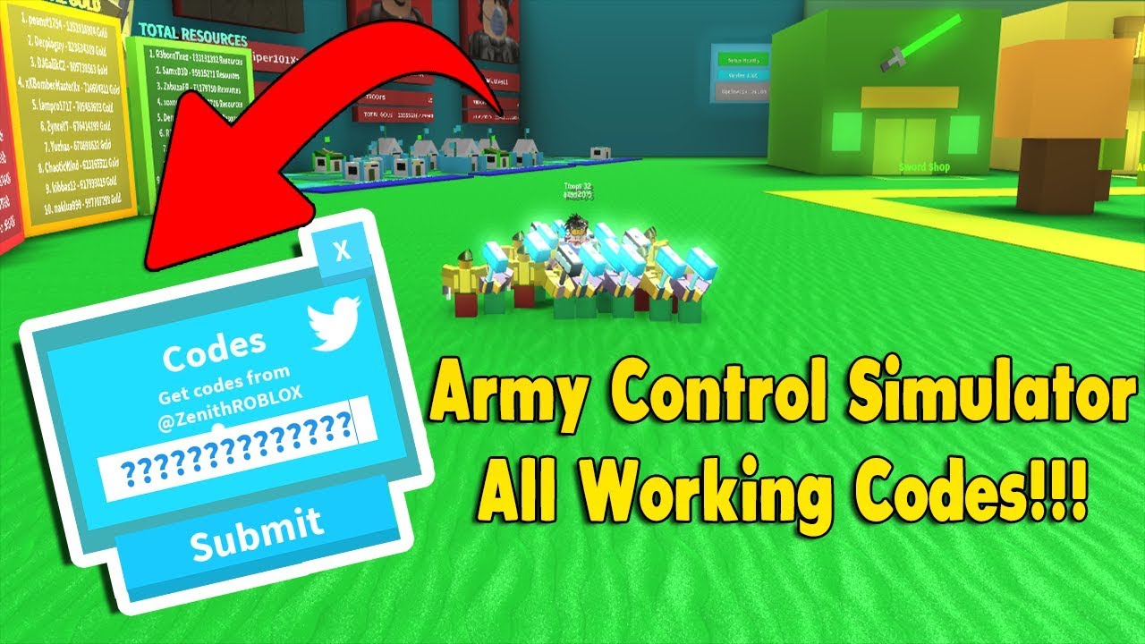 New Code All Working Gold Codes Army Control Simulator Roblox