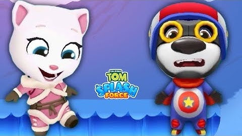 Talking Tom Splash Force -: Hank, Angela - New Full Screen Gameplay - Nunnu Gaming