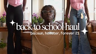 back to school try-on haul 2022 (pacsun, aerie, hollister, forever 21)