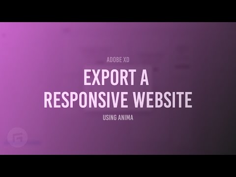 Publish or Export a Responsive Website from Adobe XD using Anima