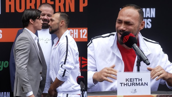 Your trainer f***ing left you": Fiery Keith Thurman vs Brock Jarvis Press Conference - YouTube