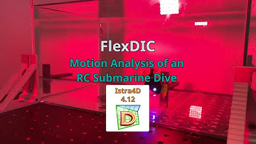 Motion Analysis of an RC Submarine Dive using Istra4D V4.12