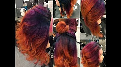 Phoenix Fire Ombre Hair Dye Tutorial Videos Youtube