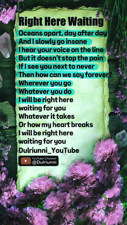 🌼 Right Here Waiting | Richard Marx