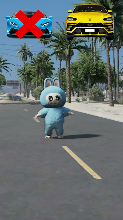 LABUBU vs LAMBORGHINI In GTA 5 #shorts #gta5 #labubu