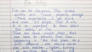 Write a short essay on Fire Safety | Essay