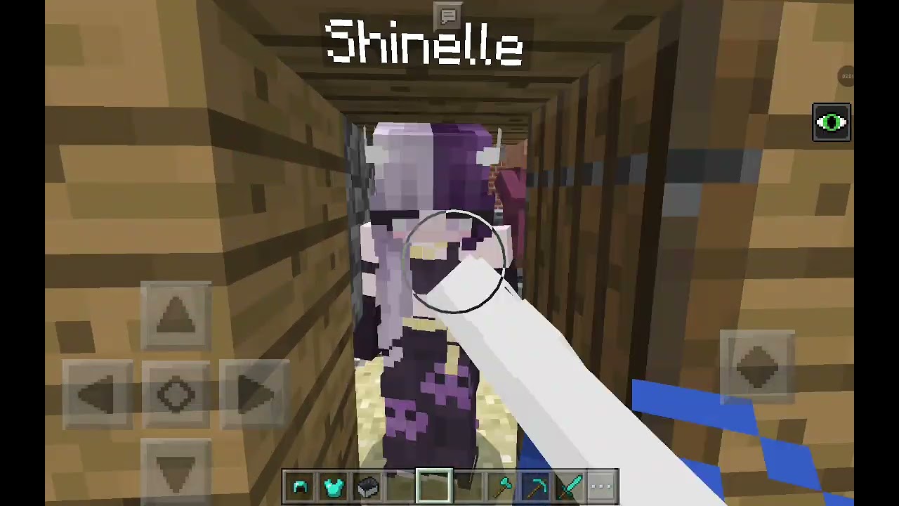 Playing with my sister in Minecraft pe old *pocket edition* 