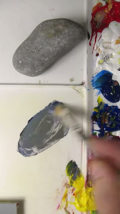 Matching the Color of a Gray Stone From Primary Colors #shorts