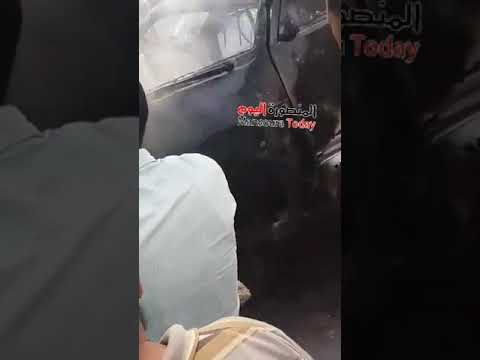 احتراق وتفحم سيارة ميكروباص علي طريق "المنصورة_طناح"