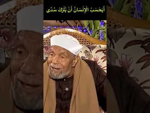 أ ي ح س ب ال إ ن س ان أ ن ي ت ر ك س د ى فضيلة الشيخ الشعراوي اسلاميات 