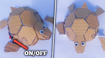 Making robot turtle with cardboard - simple DIY turtle robot_how to make robot turtle with cardboard