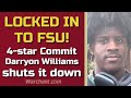 LOCKED IN TO FSU | 4-Star ATH Darryon Williams shuts down process | FSU Football Recruiting #FSU