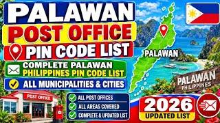 Palawan All Post Office ZIP Code | Palawan ZIP Code List | Philippines #worldwork50