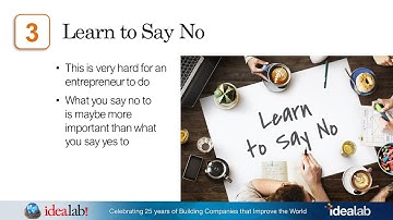 Learn to Say No (Bill Gross Idealab) Lesson 3