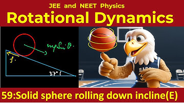 59. Rotational dynamics | Pure rolling on inclined plane | Problem | IIT JEE Physics